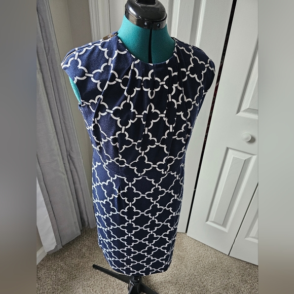 CHARTERED CLUB Blue and White sleeveless dress - Picture 2 of 2